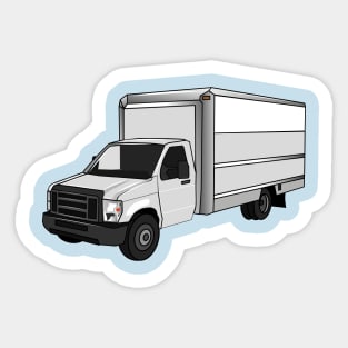 Box truck cartoon illustration Sticker